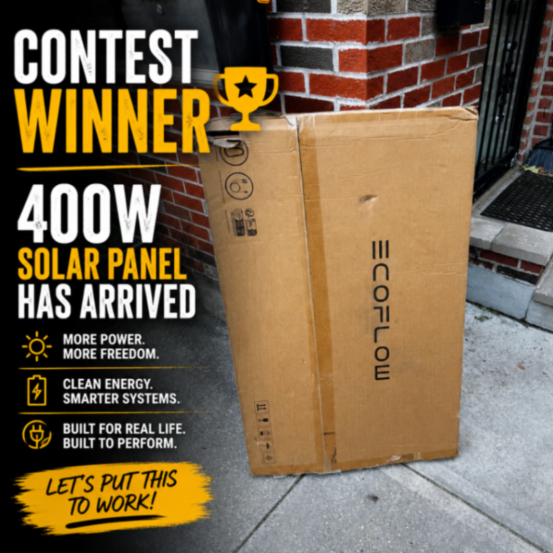 🏆 Contest Win! My EcoFlow 400W Solar Panel Has Arrived ☀️🔋