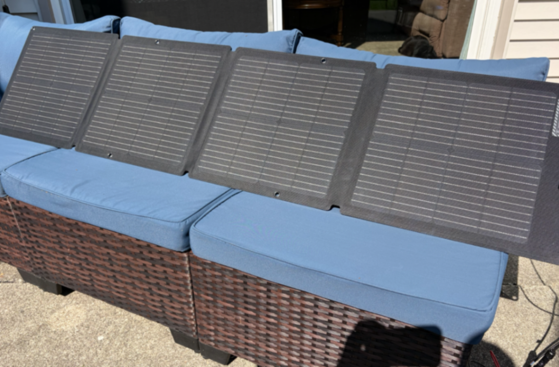 EcoFlow 110W Portable Solar Panel Test with River 2