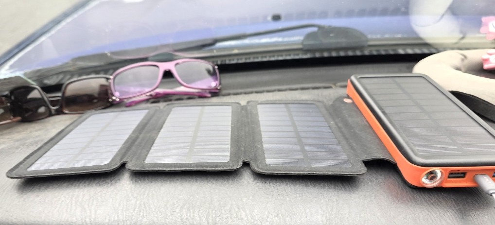 Solar charging the ecoflow 45 watt charger.