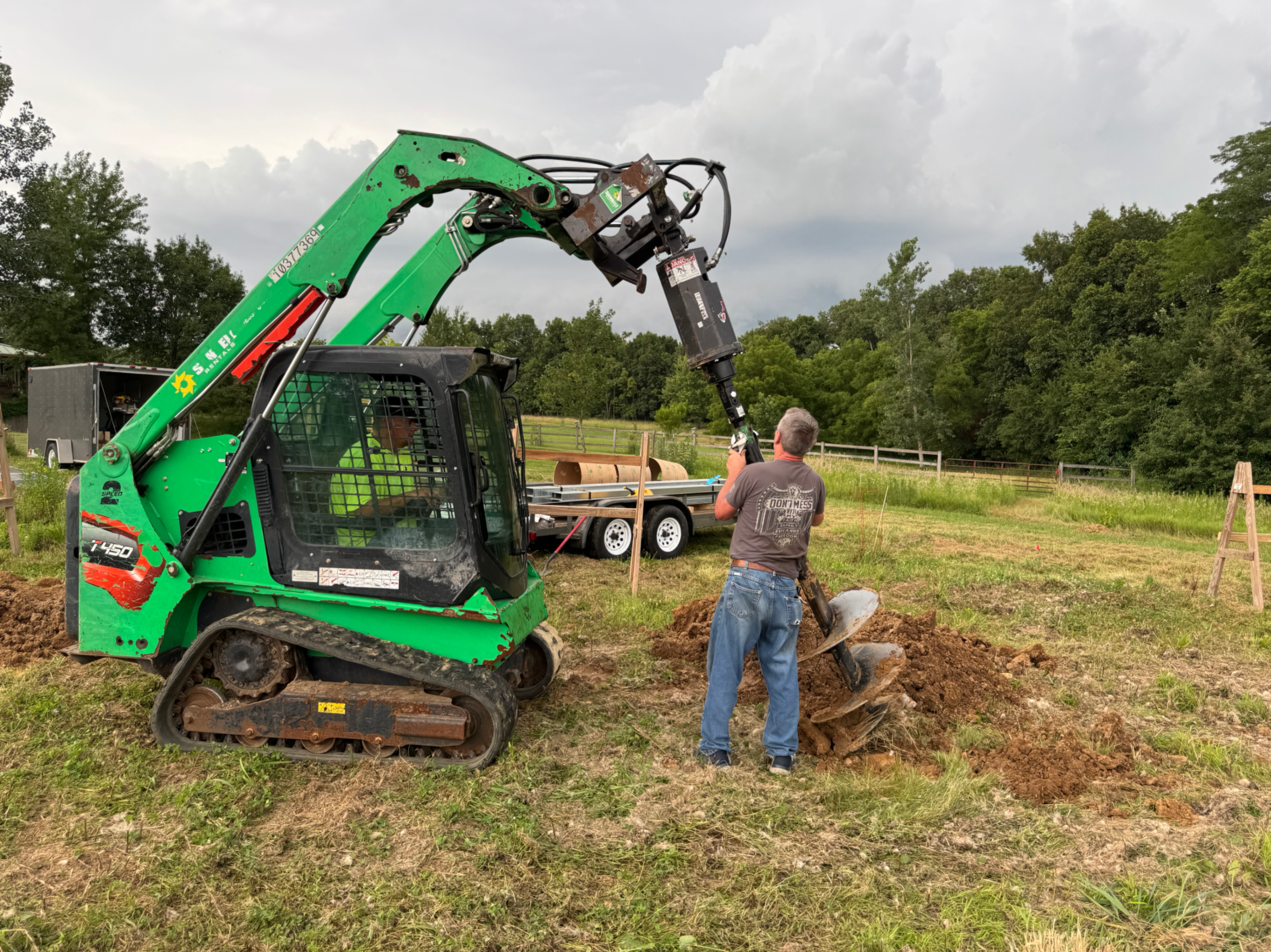 Day 2 of ground mount construction