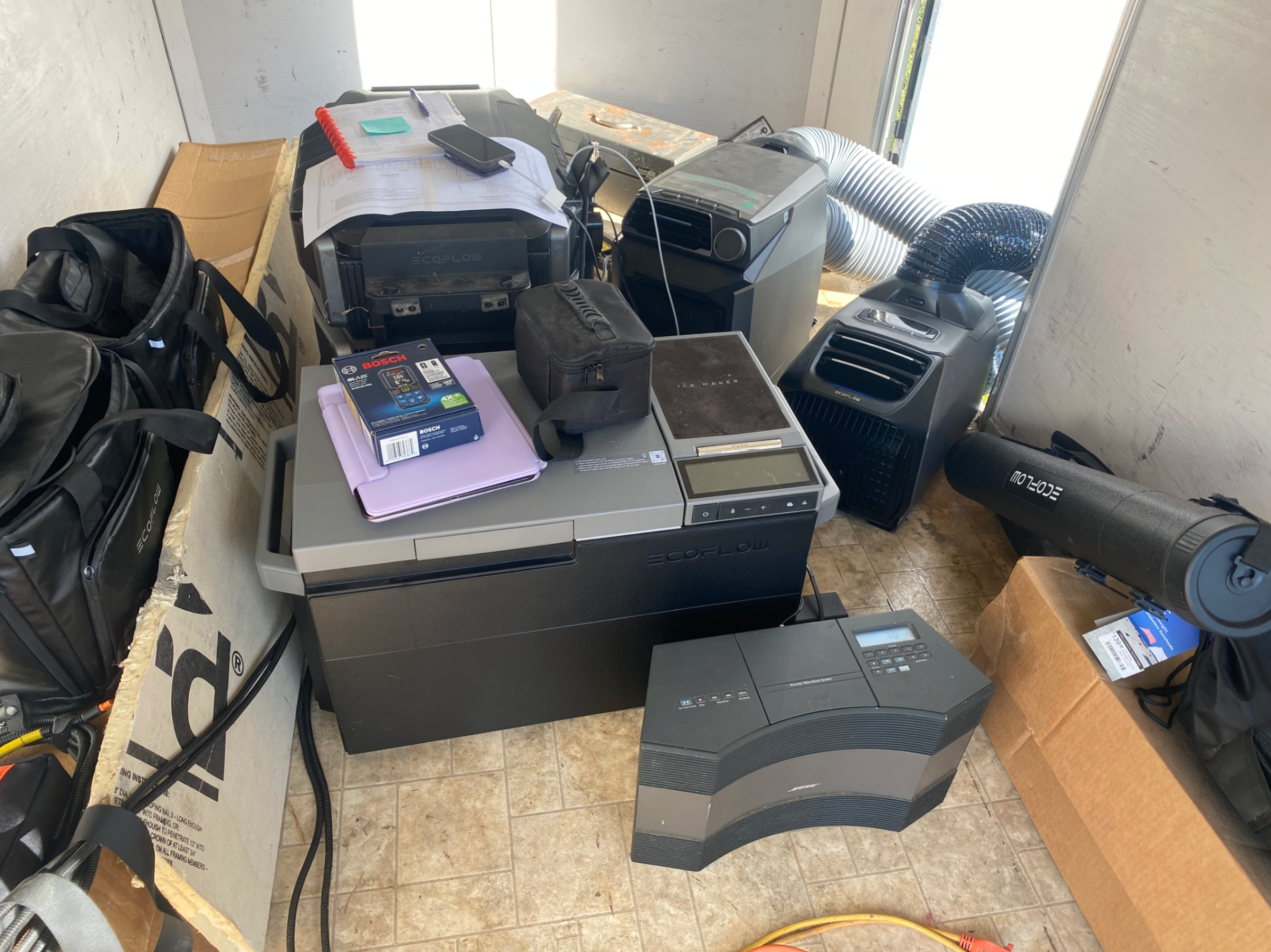 EF items used for the ground mount construction project