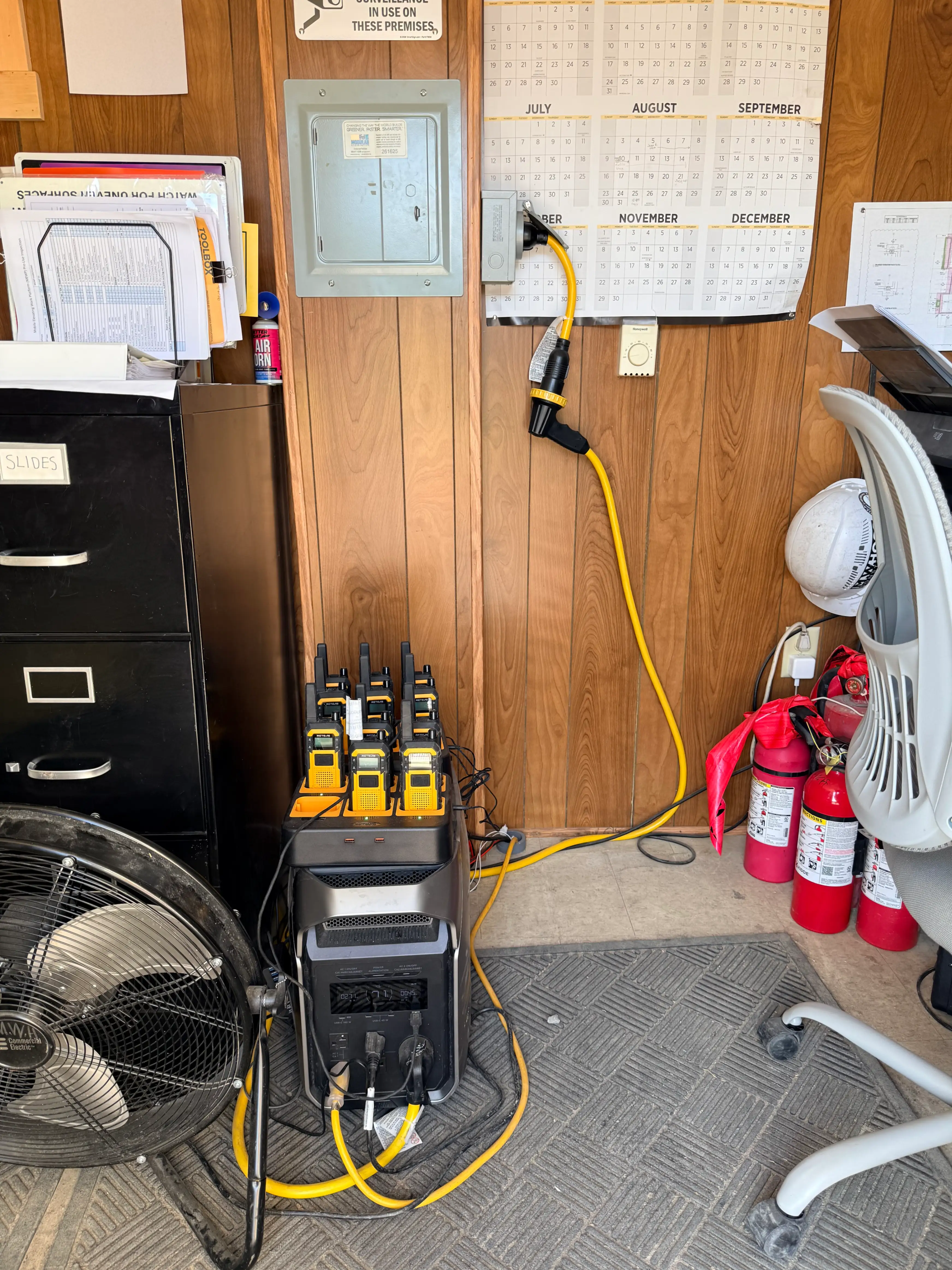 ⚡ Keep your gear powered while working on the go. Off grid power for construction field office!