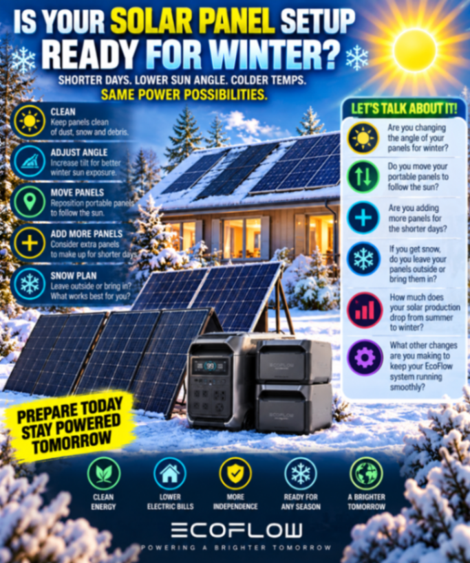 ☀️❄️ Is Your EcoFlow Solar Setup Ready for Winter?