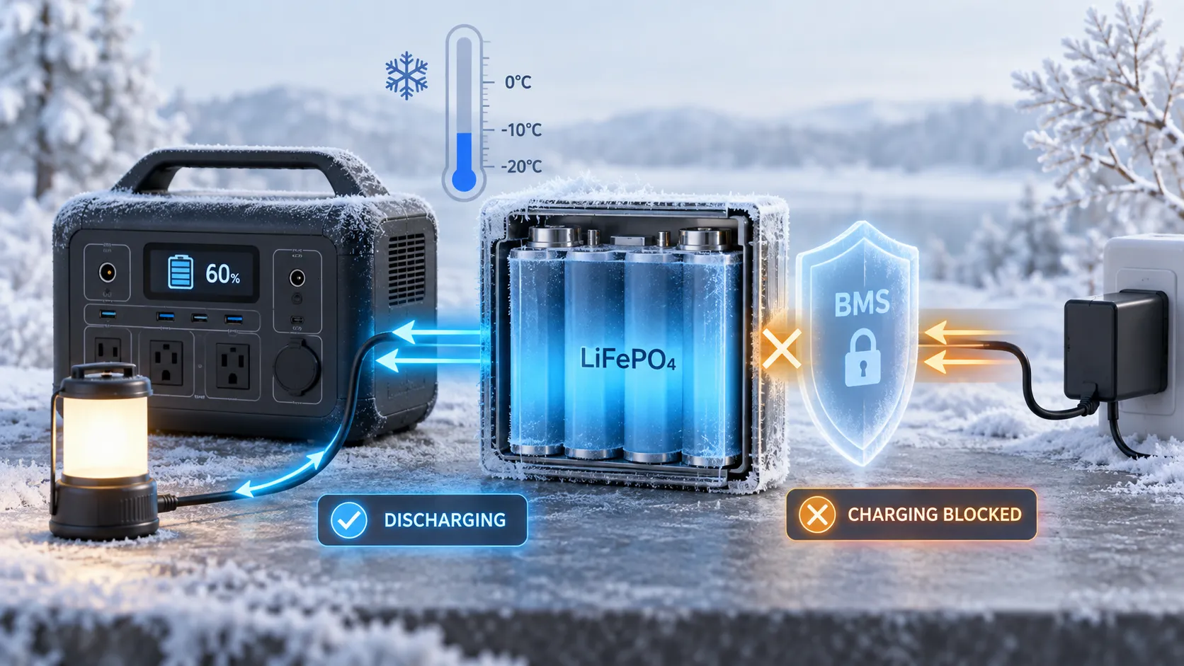 LiFePO₄-Akkus und niedrige Temperaturen ❄️🔋