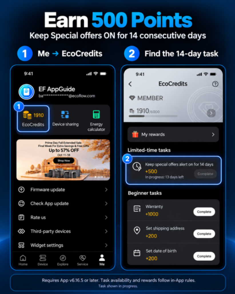 🔔 Turn on "Special Offers" to receive the latest event news promptly and complete the task to earn 500 points!