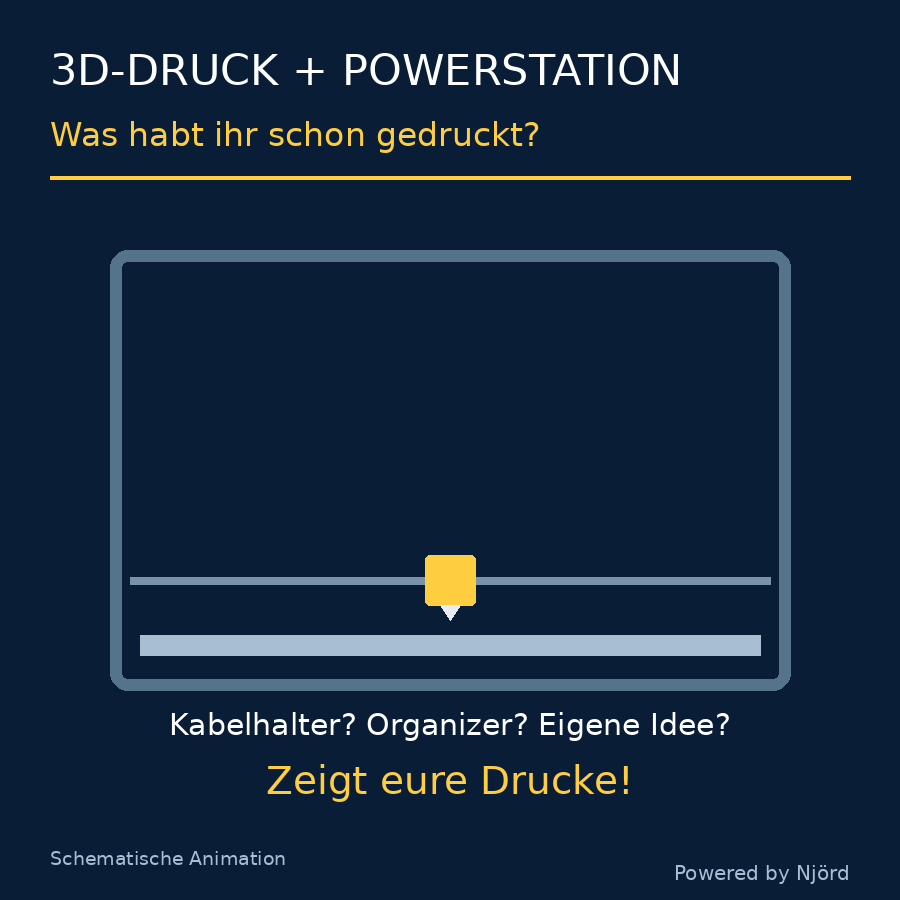🖨️🔋 Powerstation trifft 3D-Druck – was habt ihr schon gemacht?