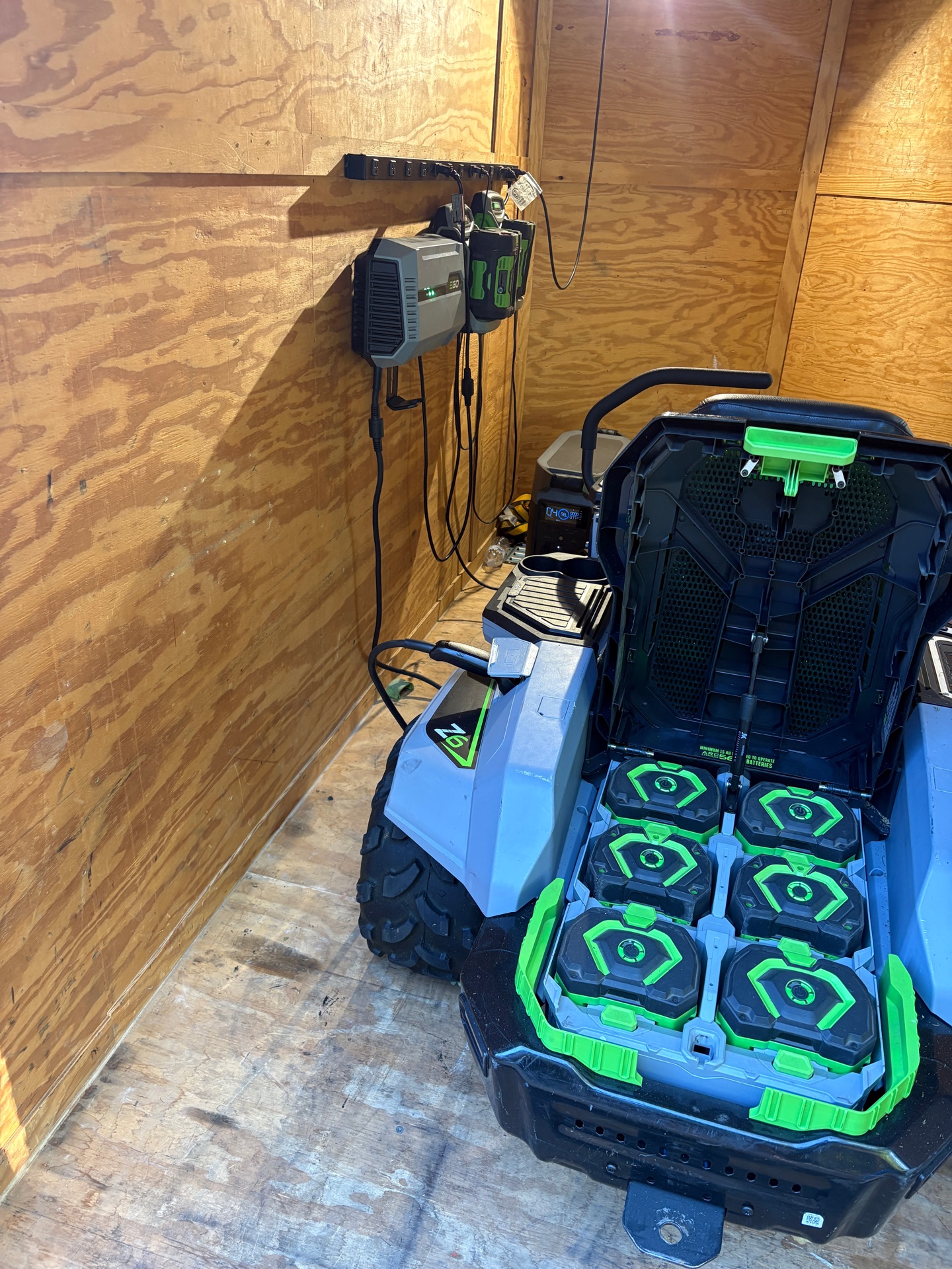 Portable mower setup